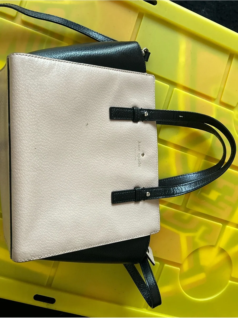 Two-Tone Black & Cream Tote Bag